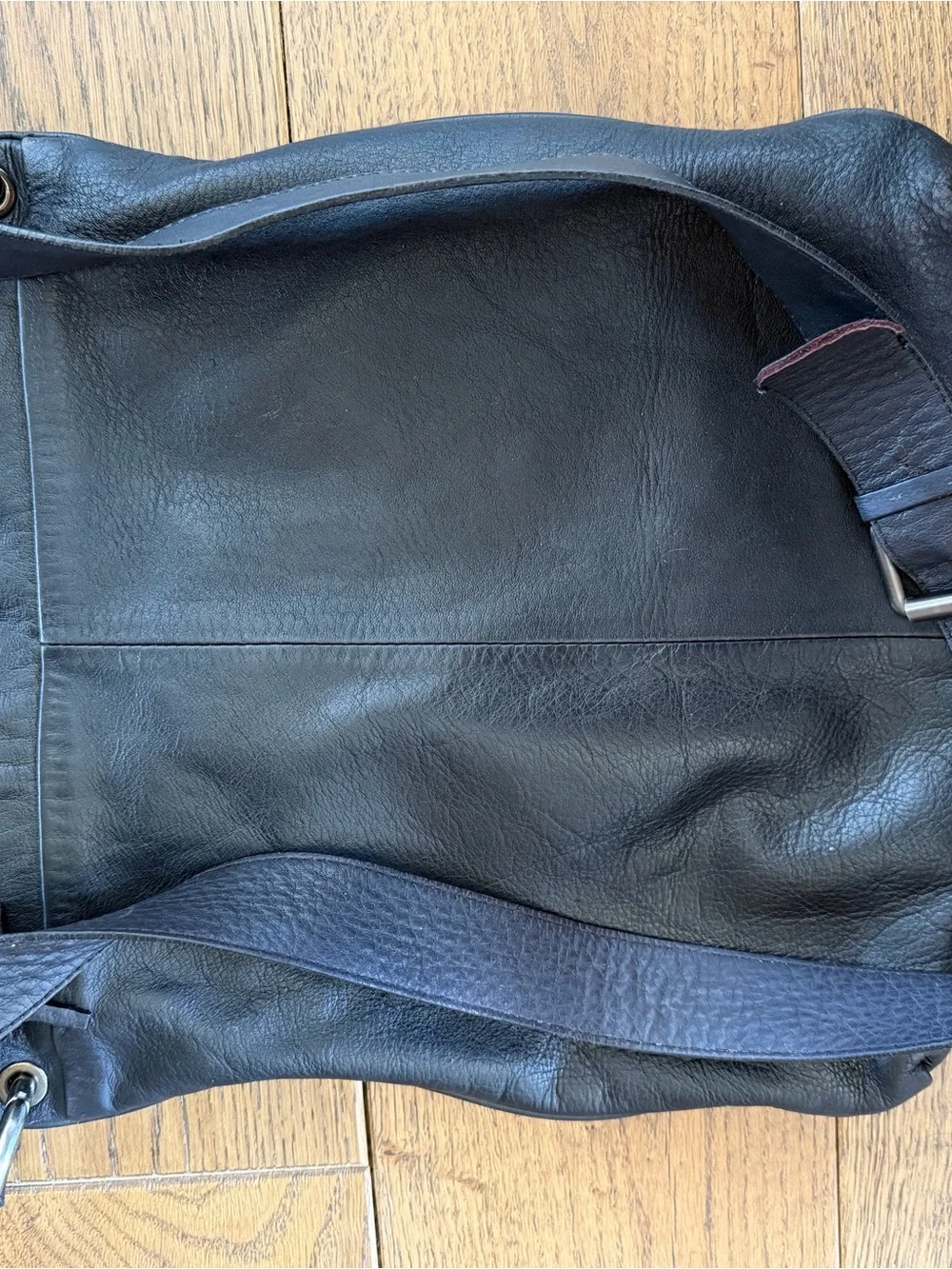 Soft Black Spanish Leather Crossbody Bag Minimalist Practical Fall Perfect